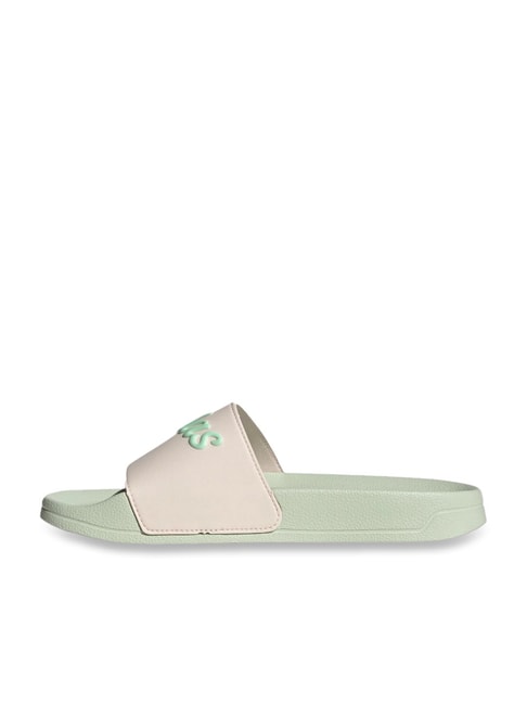 Adidas Women's ADILETTE SHOWER Pink Slides - View 4