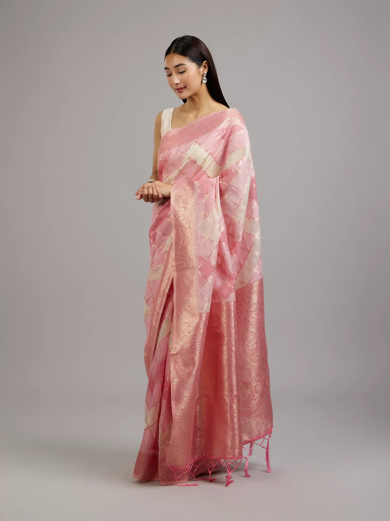 Vibrant Pink Elegance Saree - View 3